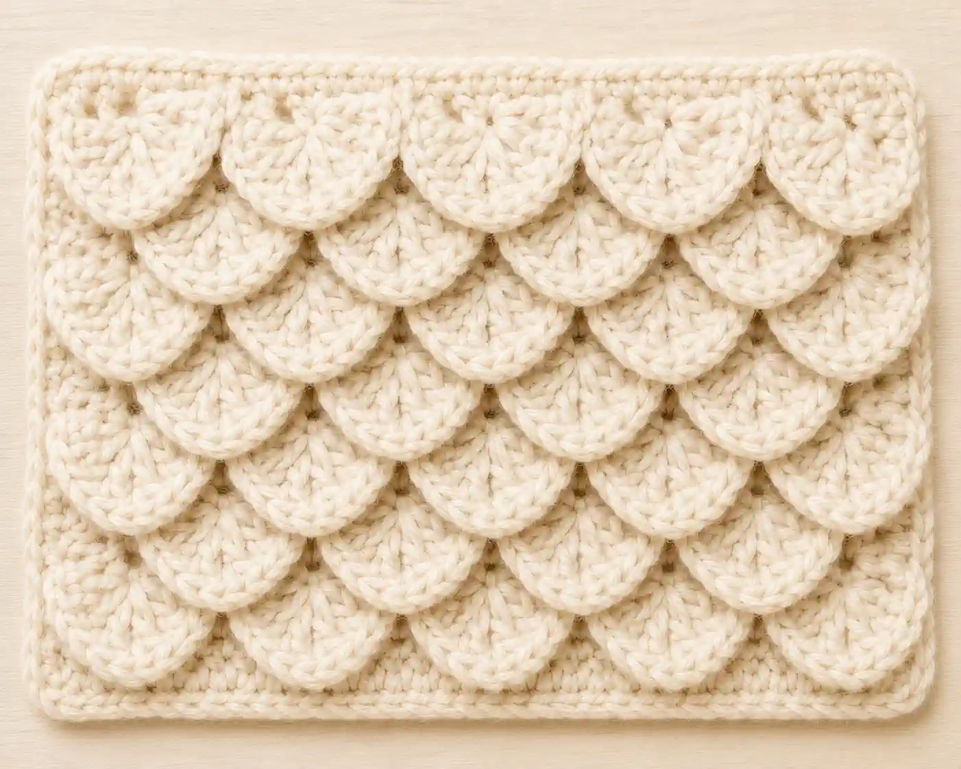 Crocodile Stitch finished swatch