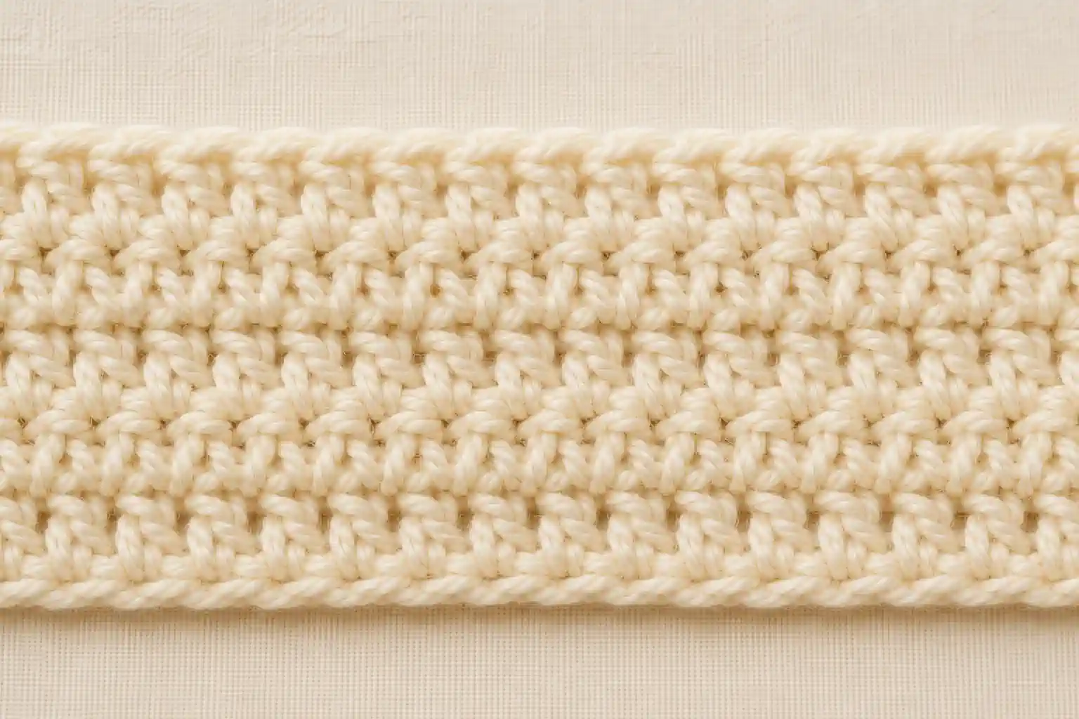 Half Double Crochet finished swatch