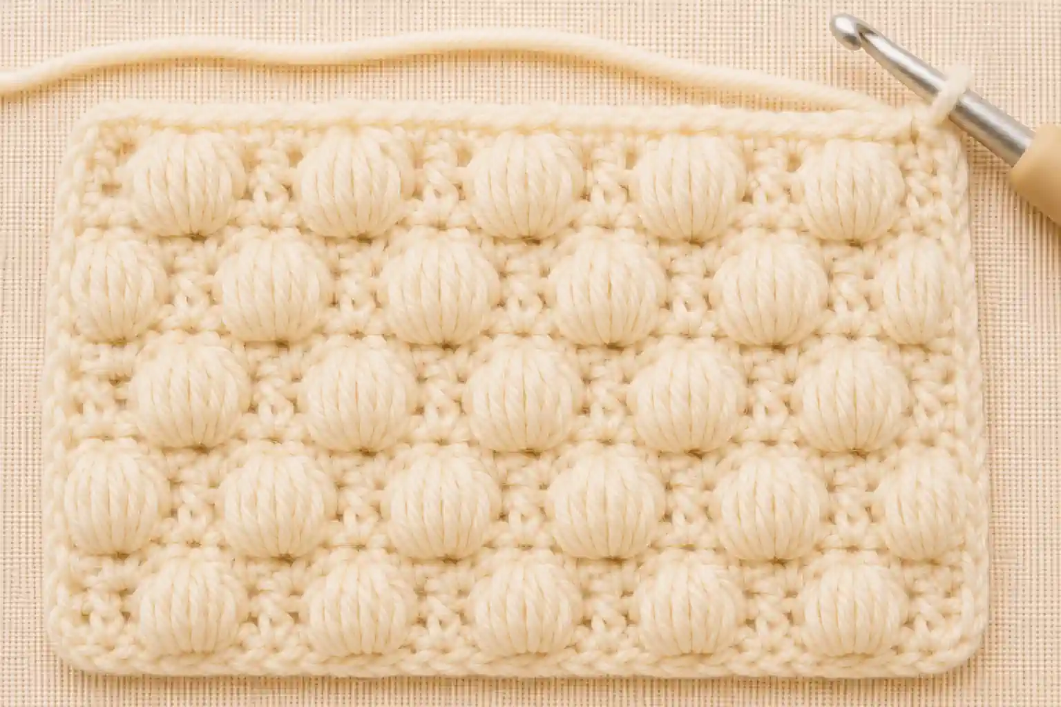 Puff Stitch finished swatch