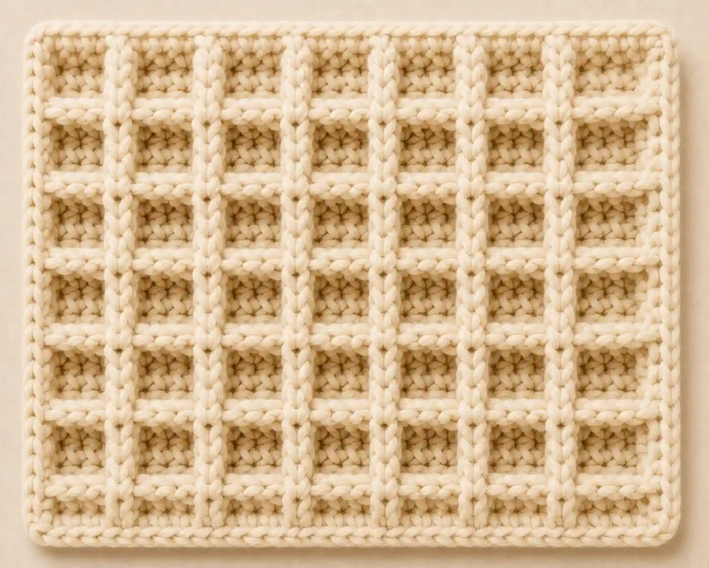 Waffle Stitch finished swatch