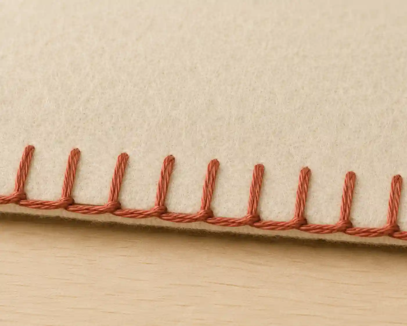 Blanket Stitch finished swatch