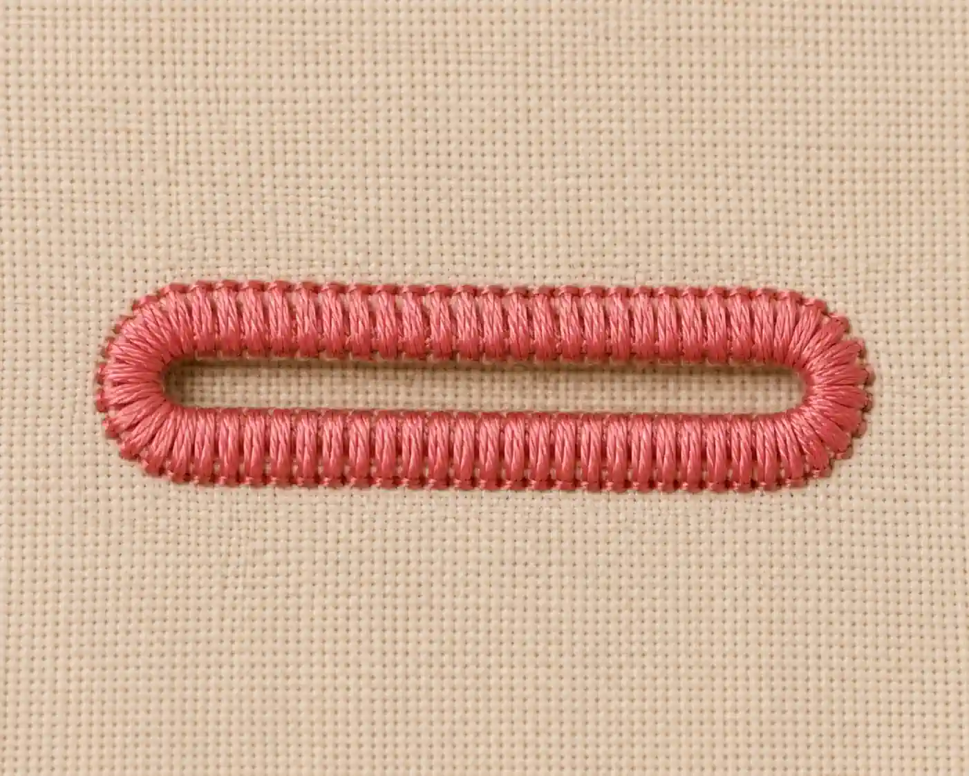 Buttonhole Stitch finished swatch