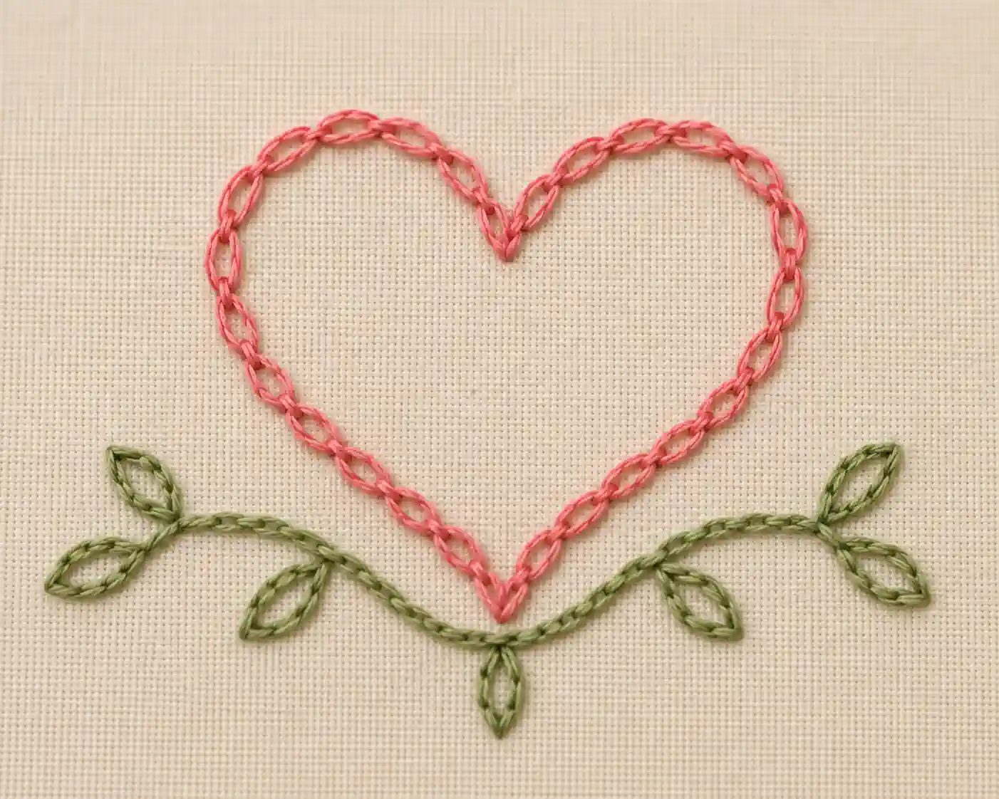 Chain Stitch (Embroidery) finished swatch