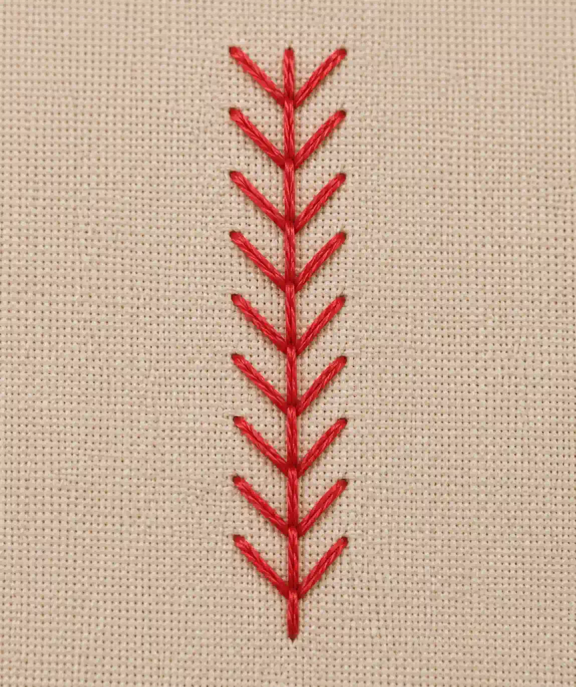 Feather Stitch finished swatch