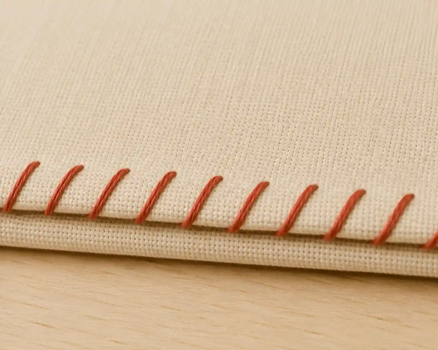 Whipstitch (Overcast Stitch) finished swatch