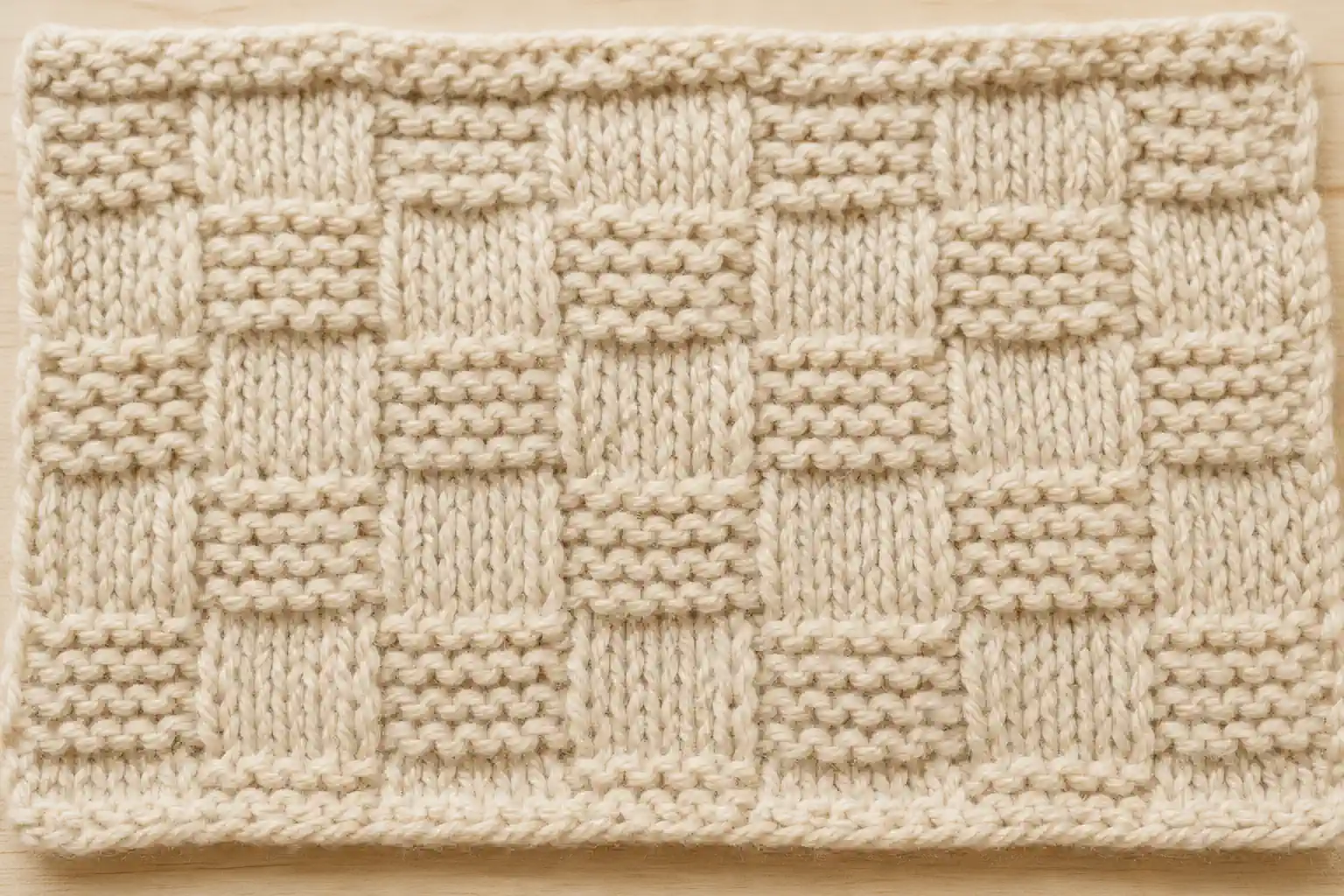 Basketweave Stitch finished swatch