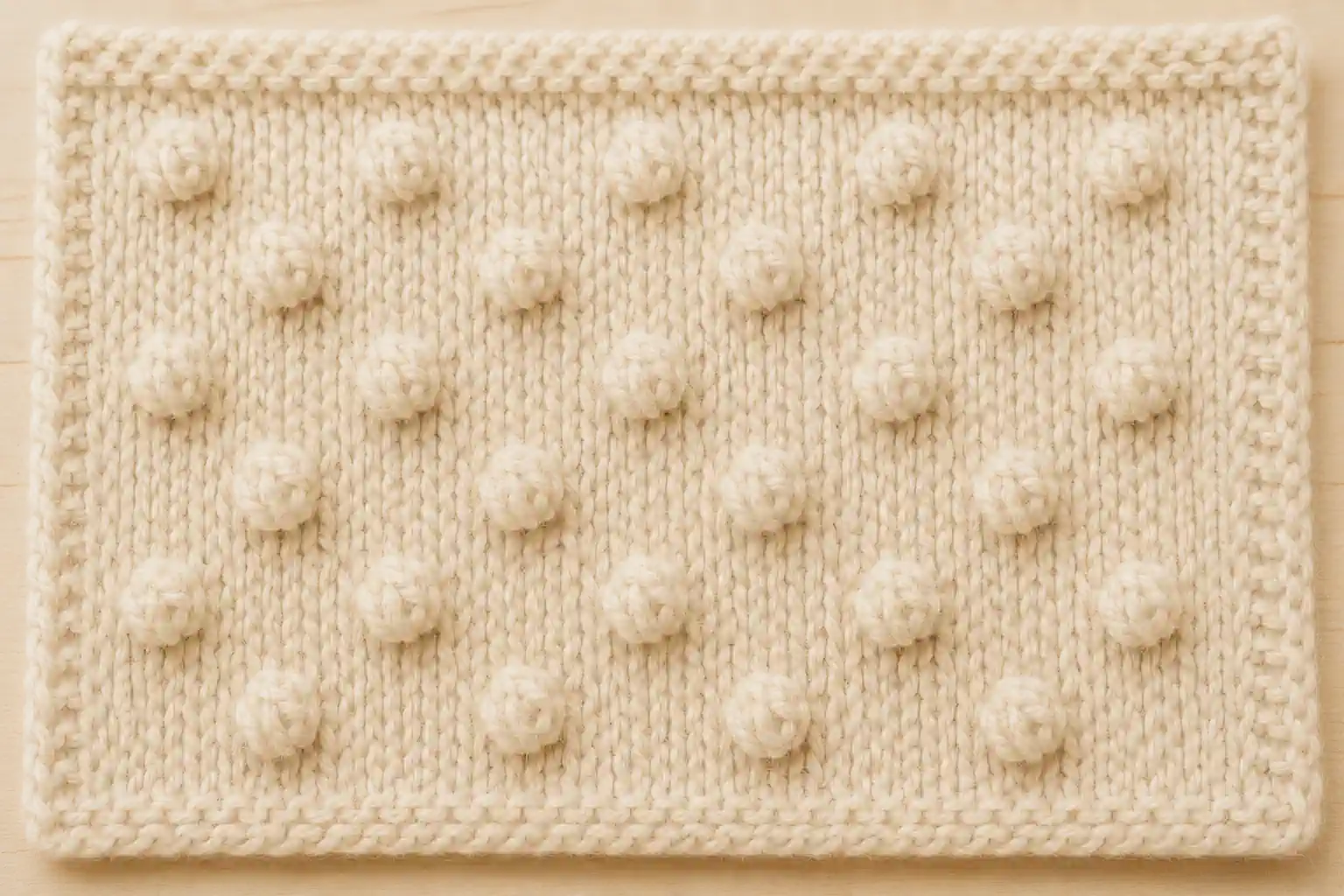 Bobble Stitch finished swatch