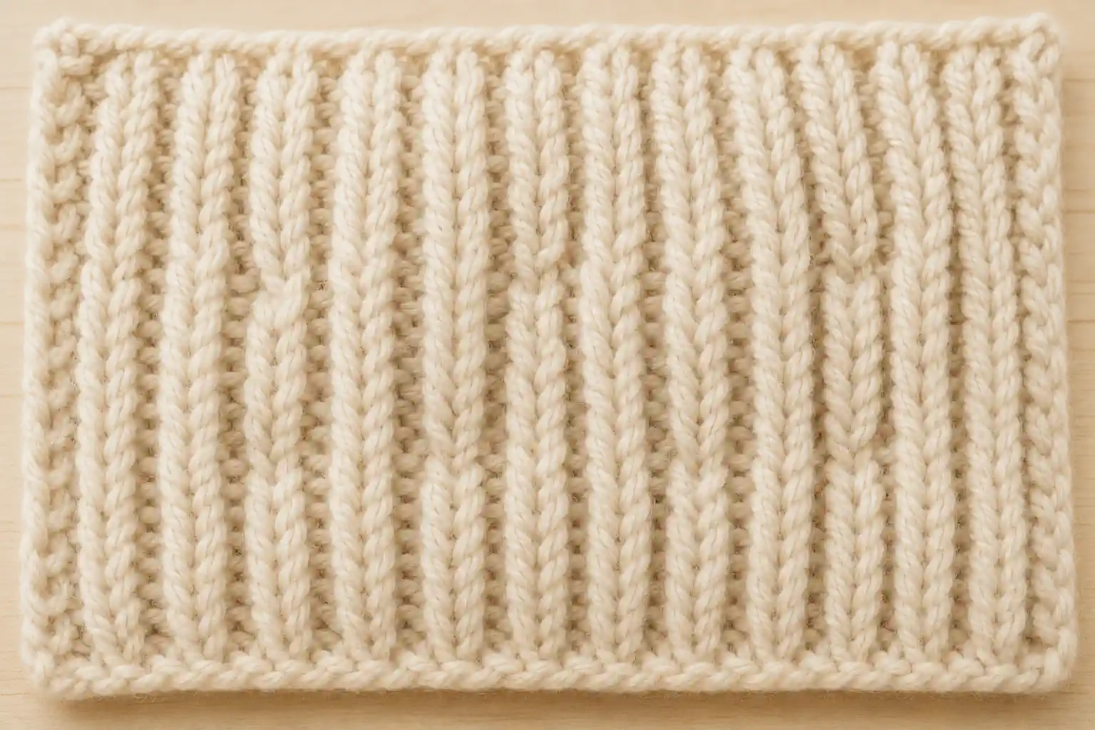 Brioche Stitch finished swatch