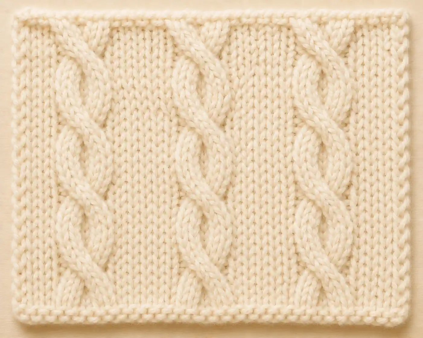 Cable Stitch finished swatch