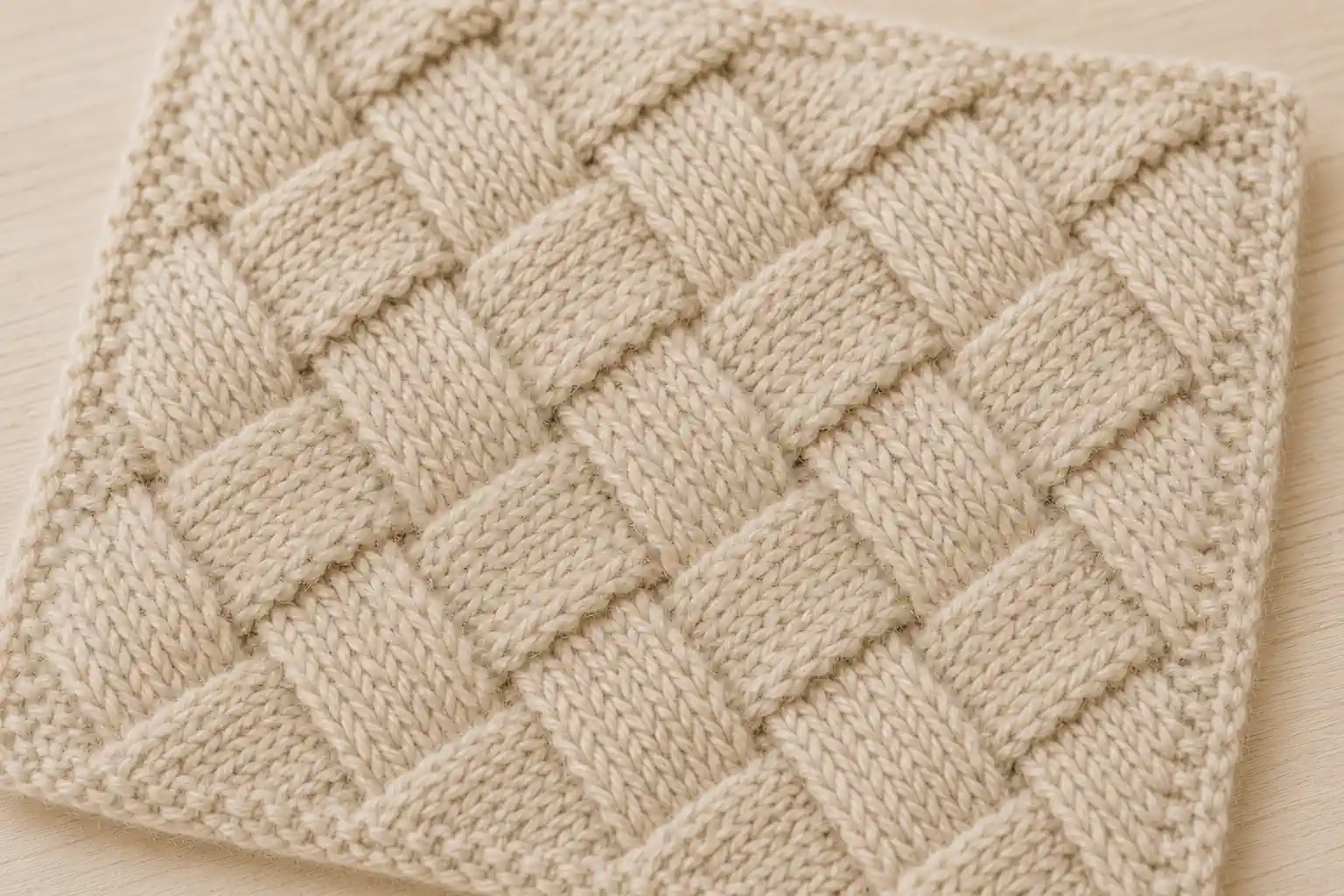 Entrelac finished swatch