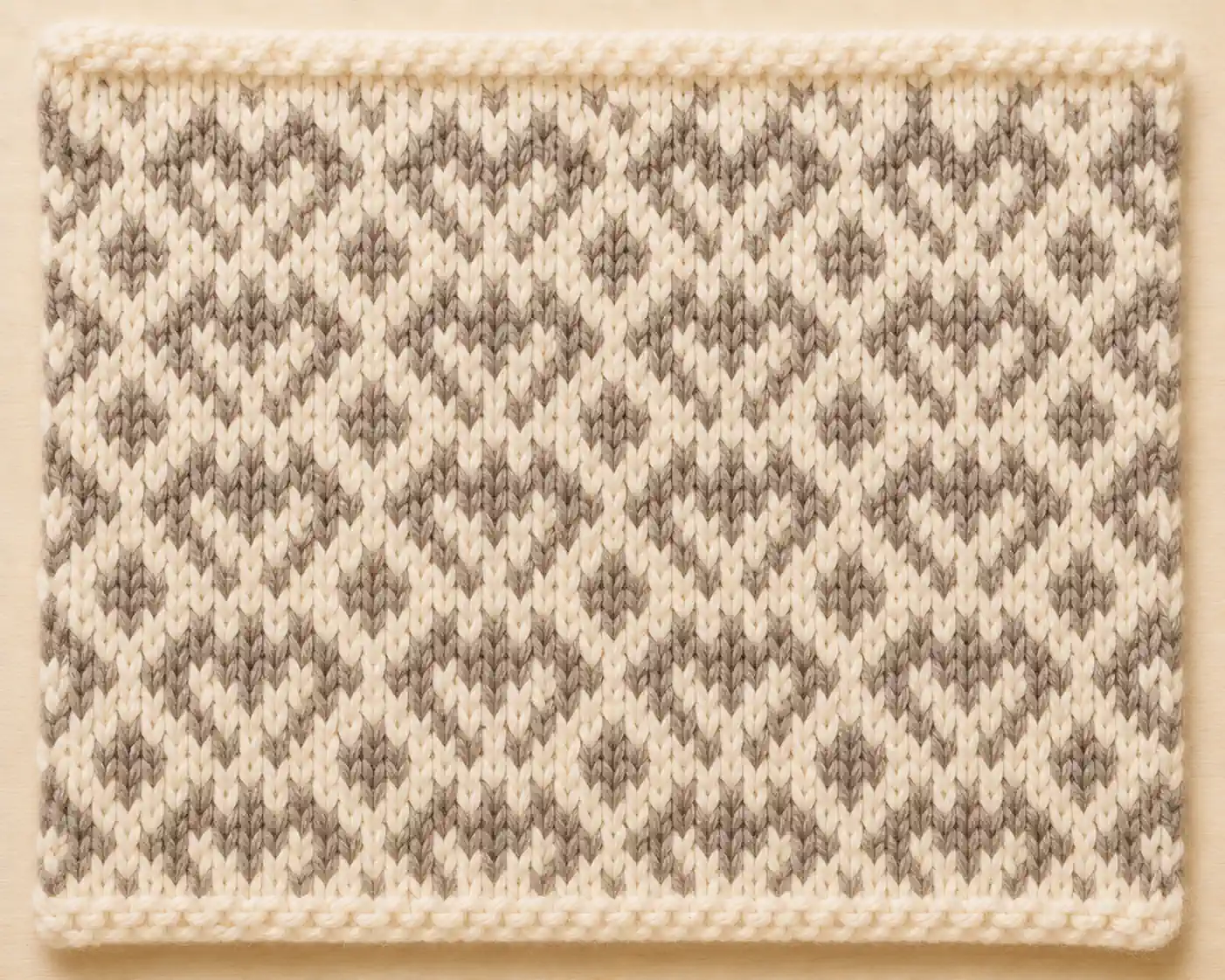 Fair Isle (Stranded Colorwork) finished swatch