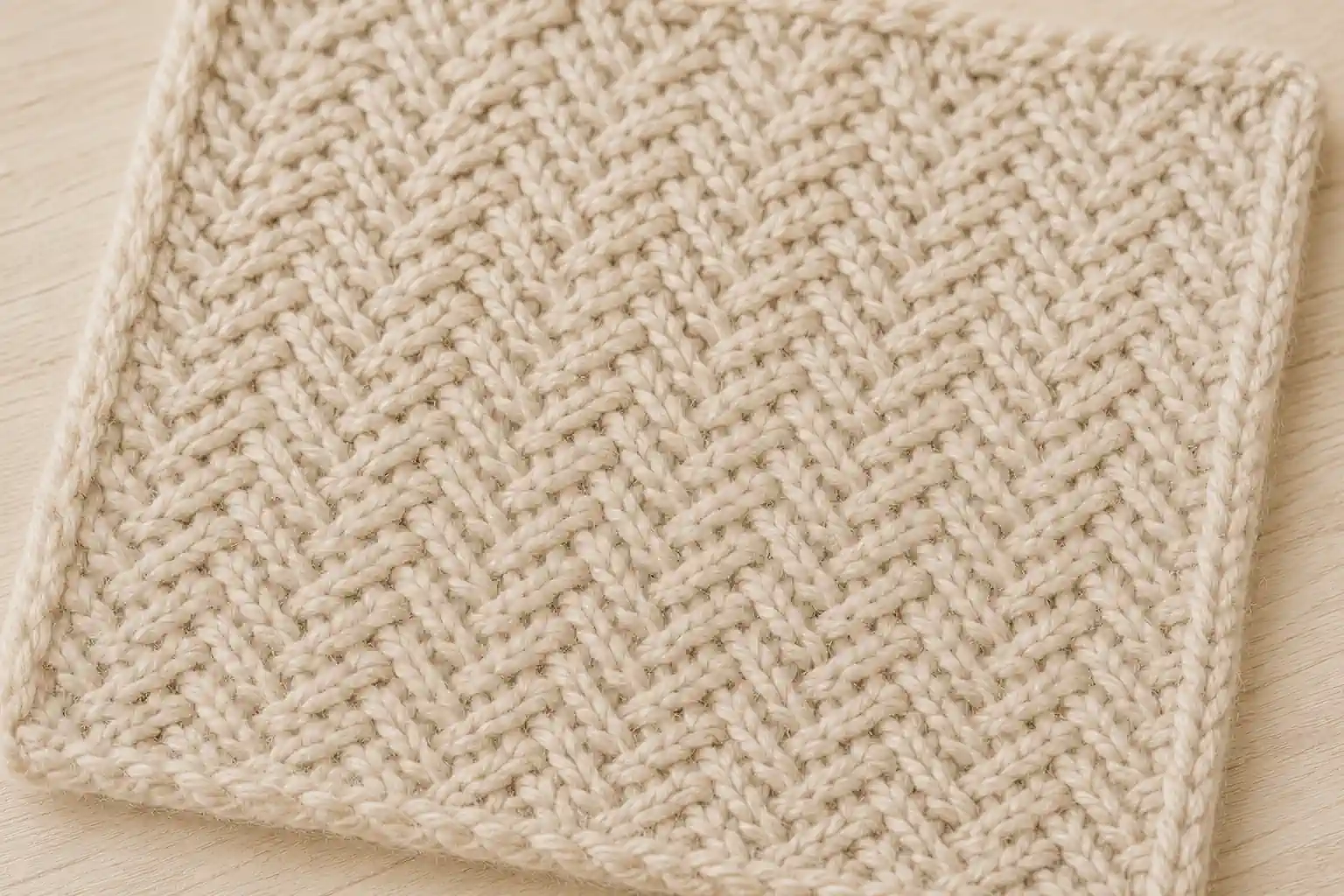 Herringbone Stitch finished swatch