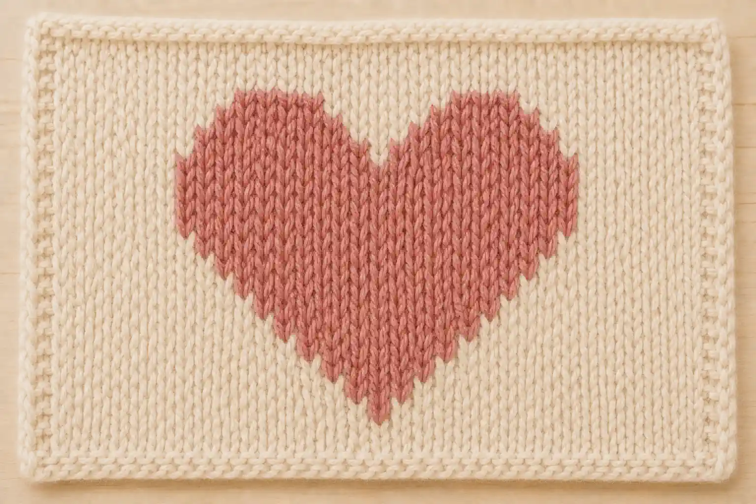 Intarsia finished swatch