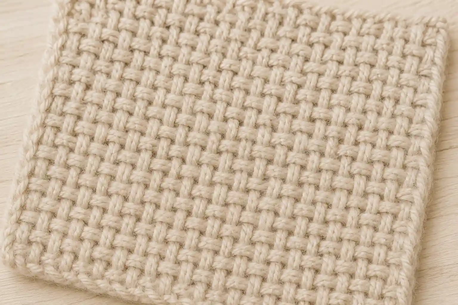 Linen Stitch finished swatch