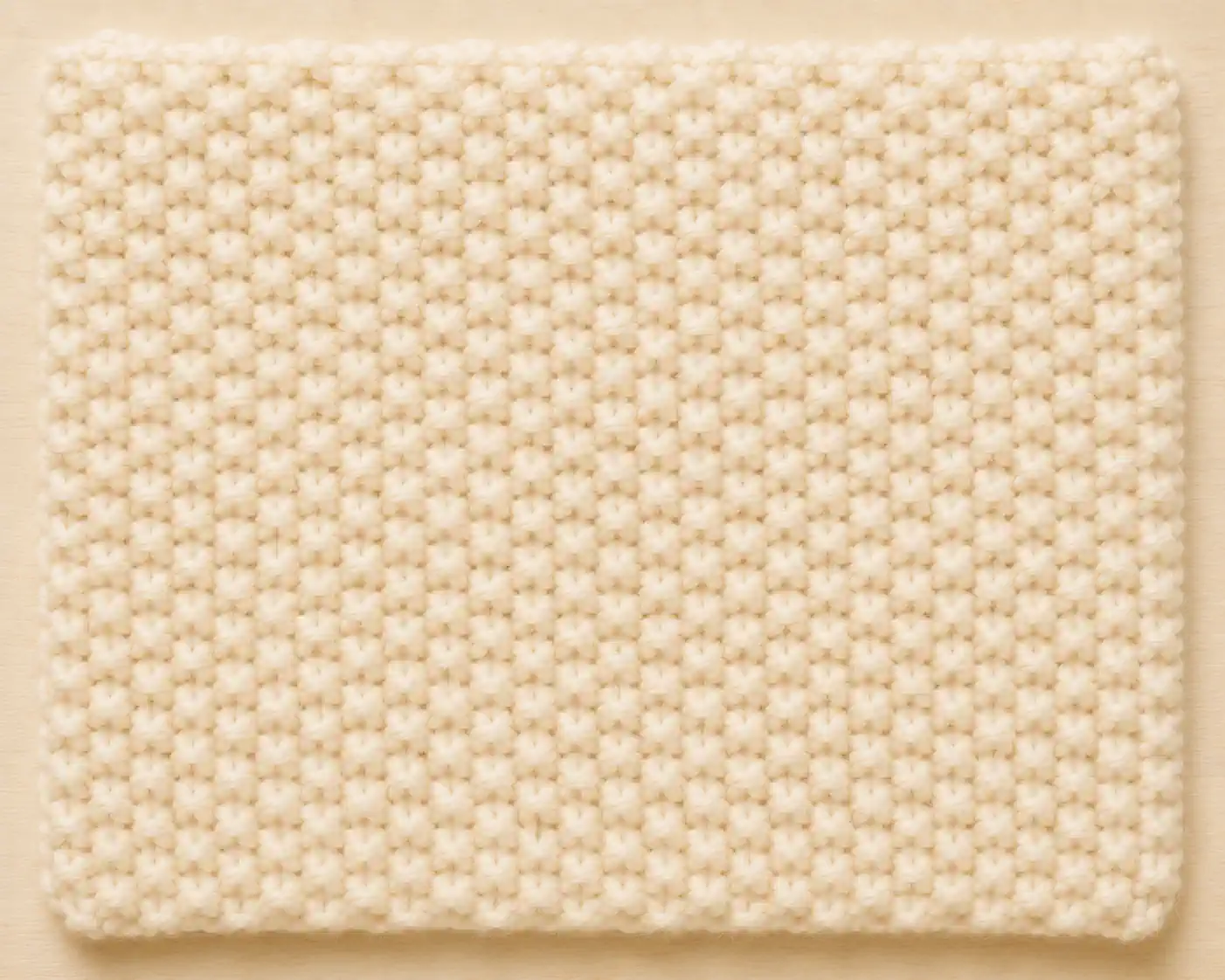Seed Stitch (Moss Stitch) finished swatch