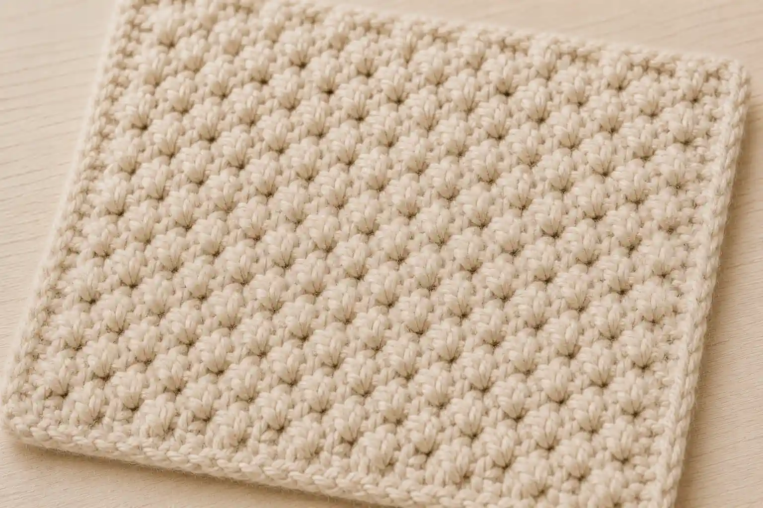 Bee Stitch (Trinity Stitch) finished swatch