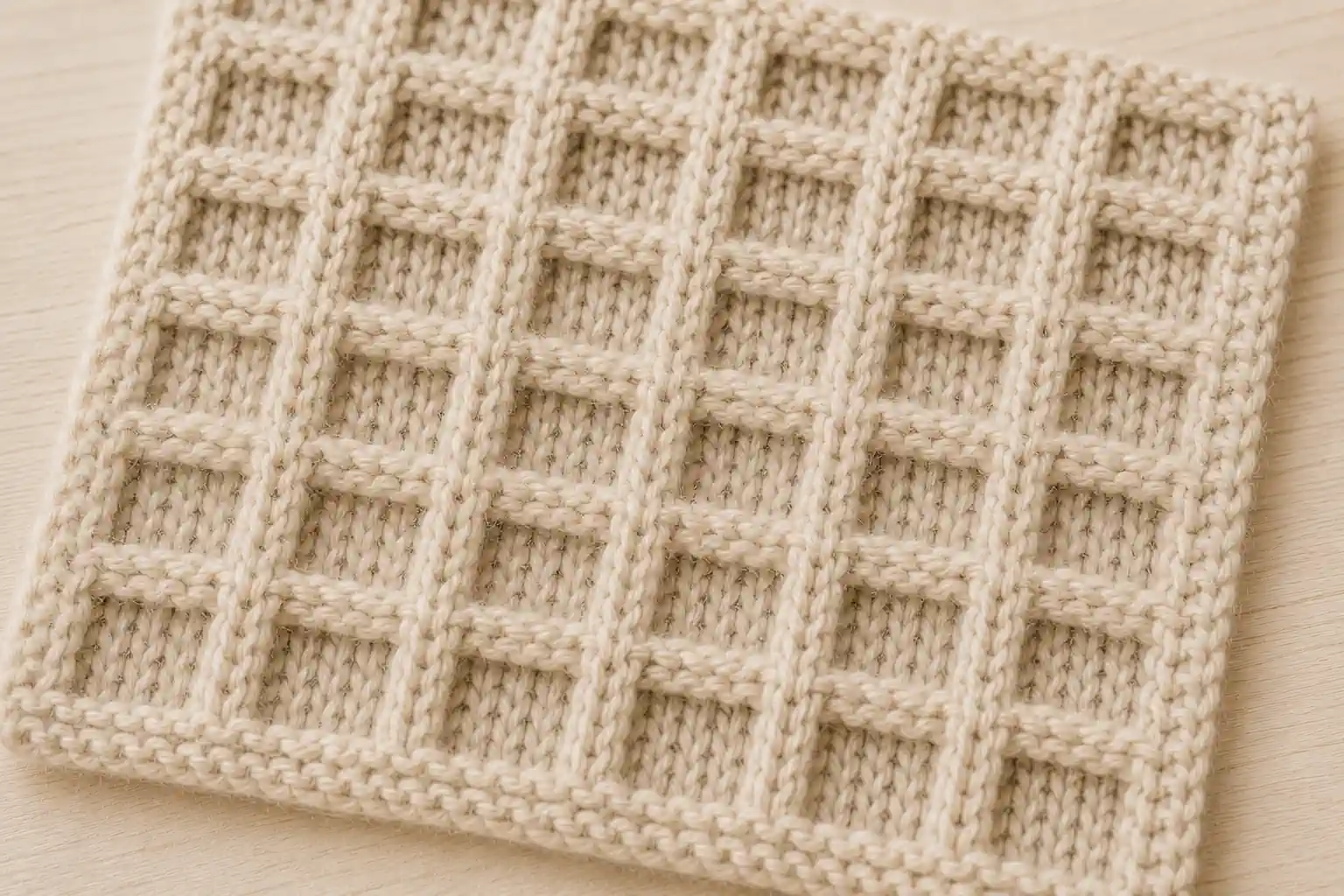 Waffle Stitch finished swatch